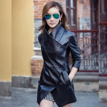 Gothic Women's Black Faux Leather Jacket Coat 2020 Autumn Fashion Winter Outerwear Plus Size Windbreaker Female Coats 4XL
Gothic Women's Black Faux Leather Jacket Coat 2020 Autumn Fashion Winter Outerwear Plus Size Windbreaker Female Coats 4XL