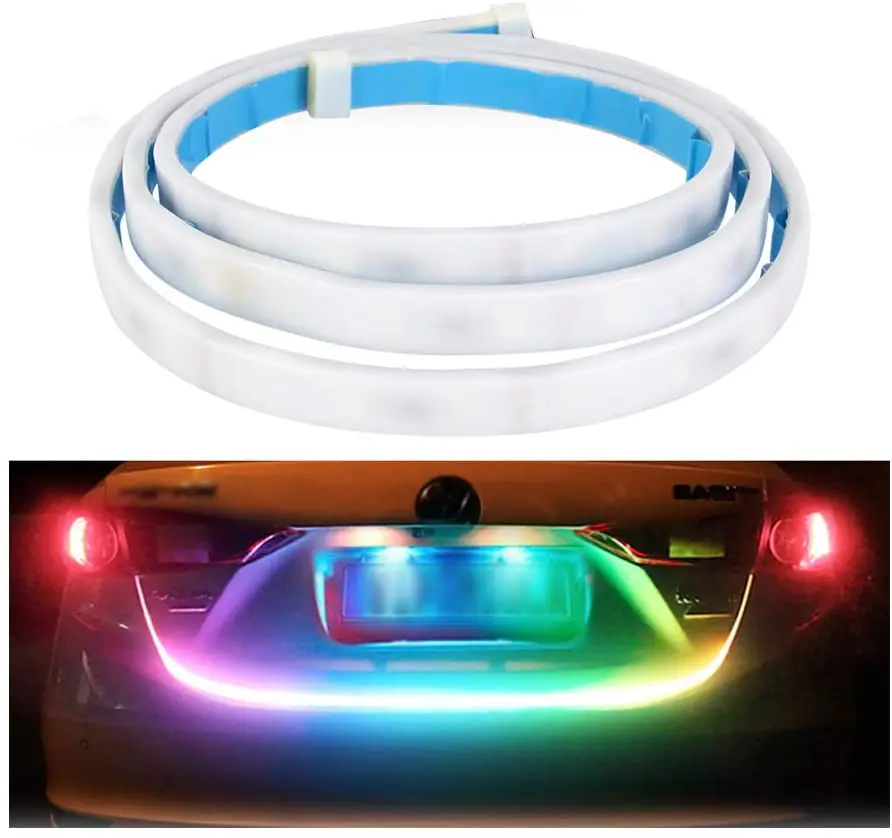 Flexible Car Exterior LED Strip Lights, 48inch Waterproof Daytime Running Turn Signal Tail Lights, Car License Plate Light DC12V Flexible Car Exterior LED Strip Lights, 48inch Waterproof Daytime Running Turn Signal Tail Lights, Car License Plate Light DC12V