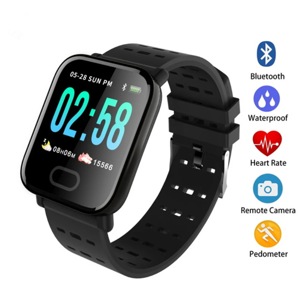 A6 Smart Watch with Heart Rate Monitor Fitness Tracker Blood Pressure Smart Watches IP67 Waterproof For Android IOS Female Male
A6 Smart Watch with Heart Rate Monitor Fitness Tracker Blood Pressure Smart Watches IP67 Waterproof For Android IOS Female Male