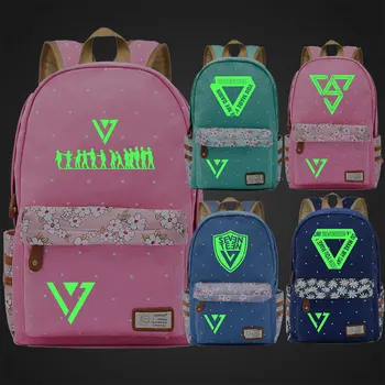 Green Luminous Music Grounp Seventeen Idol Flowers Dot Boy Girl School bag Women Bagpack Teenagers Canvas Lady Femme Backpack
Green Luminous Music Grounp Seventeen Idol Flowers Dot Boy Girl School bag Women Bagpack Teenagers Canvas Lady Femme Backpack