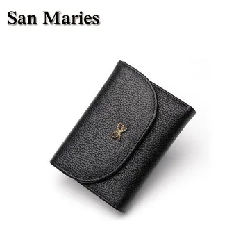 San Maries Fashion Bow Women Wallet for Credit Cards Small Luxury Brand Cowhide Womens Wallets and Purses Carteira Feminina
San Maries Fashion Bow Women Wallet for Credit Cards Small Luxury Brand Cowhide Womens Wallets and Purses Carteira Feminina