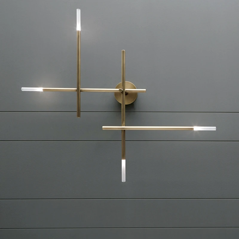 

Postmodern minimalist wall lamp LED living room Nordic luxury gold wall lamp bedroom home deco Corridor aisle wall lamp
