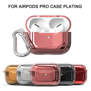 For Airpods Pro Case Luxury Waterproof Anti-Fall TPU Plating Litchi Grain Headphone Protective Case For Air Pods Pro Cover Shell
For Airpods Pro Case Luxury Waterproof Anti-Fall TPU Plating Litchi Grain Headphone Protective Case For Air Pods Pro Cover Shell