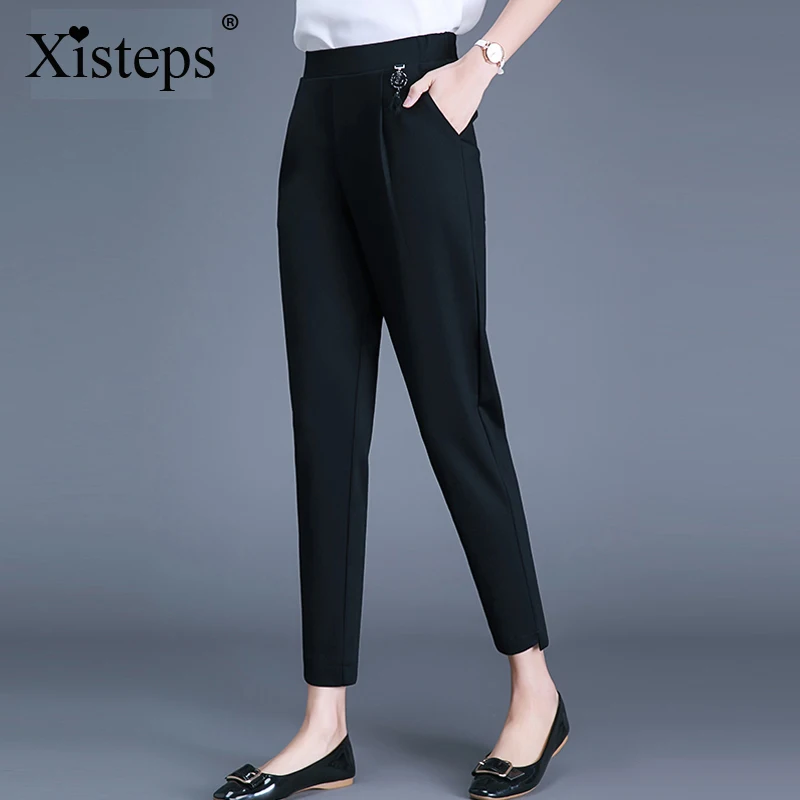 New 2020 autumn Women Linen Harem pants full Length Stripe Black Front Pleated Loose Bottom Slit Trousers plus size
New 2020 autumn Women Linen Harem pants full Length Stripe Black Front Pleated Loose Bottom Slit Trousers plus size
