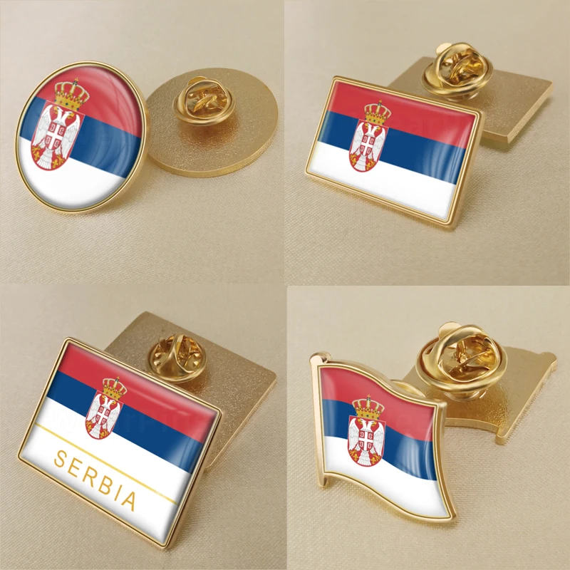 Герб Сербии/брошь с гербом национального флага сербианса/значки/булавки для