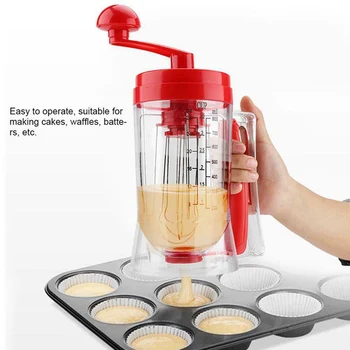 Kitchen Machine Hand-held Manual Pancake Cupcake Batter Mixer Dispenser Blender Machine Baking Tool Kitchen Appliance
Kitchen Machine Hand-held Manual Pancake Cupcake Batter Mixer Dispenser Blender Machine Baking Tool Kitchen Appliance