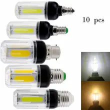 

10pcs/lots E27 E12 E26 E14 B22 COB White Light 12W 16W LED Corn Bulb Replace 60W 80W Incandescent Lamp 110V 220V 85-265V