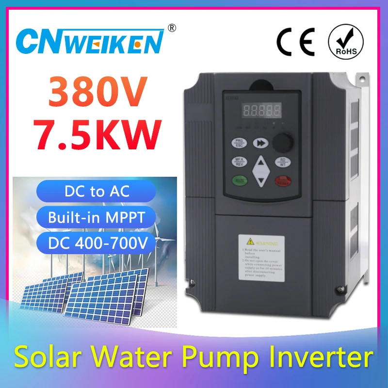 380V 7.5kw 11kw Low Power DC to AC Frequency Inverter Frequency Solar Inverter For 3Phase 380V Water Pump motor
380V 7.5kw 11kw Low Power DC to AC Frequency Inverter Frequency Solar Inverter For 3Phase 380V Water Pump motor