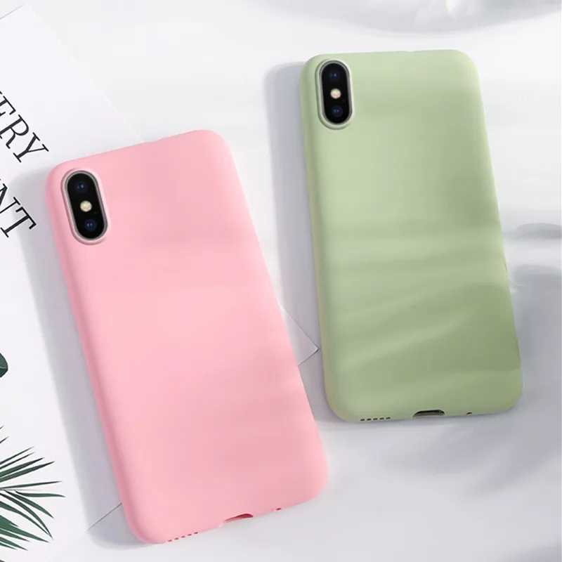 For Xiaomi Redmi Note 8 Pro Case Bumper Luxury Soft Liquid Silicone Candy Color Phone Cover |
