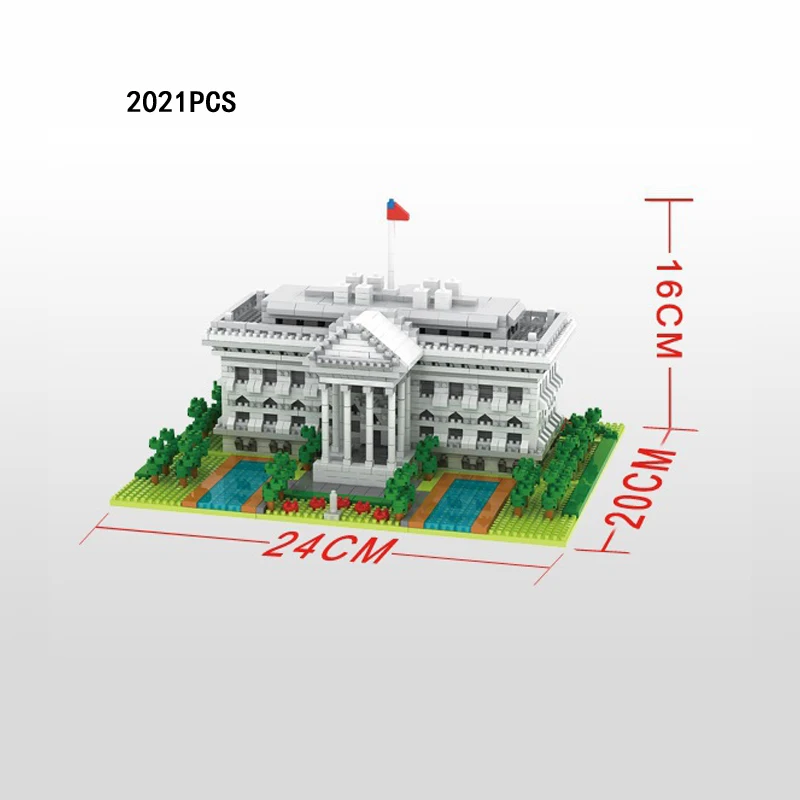 World famous Architecture micro diamond block United States Washington D.C. White House presidential palace nanobricks toys
World famous Architecture micro diamond block United States Washington D.C. White House presidential palace nanobricks toys