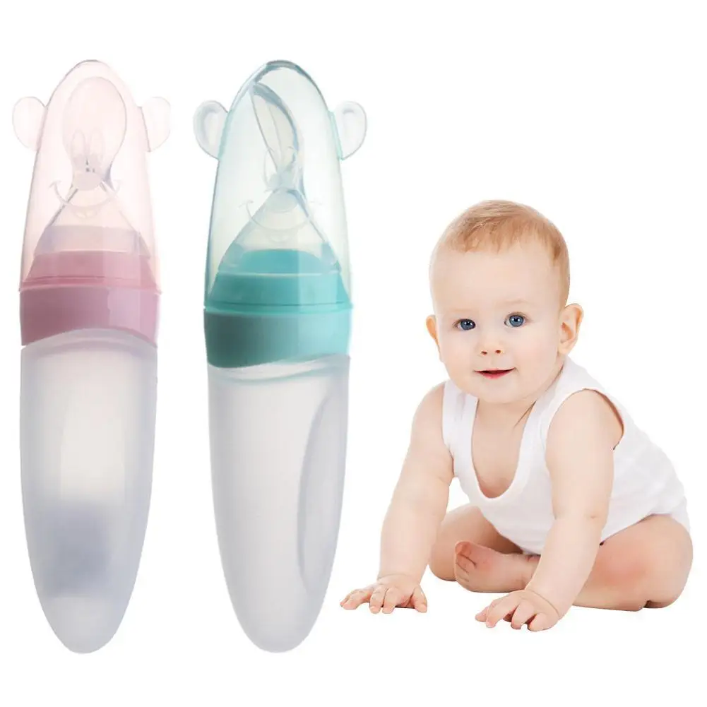 2 Colors Squeezing Feeding Spoon Silicone Training Cereal Safe Feed Tools Rice Scoop Tableware Supplement Medicine Food Fee N2Q8
2 Colors Squeezing Feeding Spoon Silicone Training Cereal Safe Feed Tools Rice Scoop Tableware Supplement Medicine Food Fee N2Q8