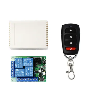 433mhz Universal Wireless Remote Control Switch AC 85V ~ 250V 220V 4 Channel Relay Receiver Module and RF Control 433 Mhz 8.5ma
433mhz Universal Wireless Remote Control Switch AC 85V ~ 250V 220V 4 Channel Relay Receiver Module and RF Control 433 Mhz 8.5ma