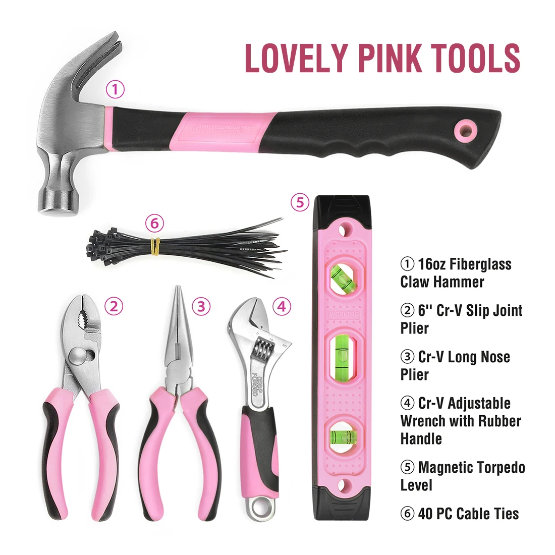 Pink Women Household Tool Kit Pink Women Household Tool Kit