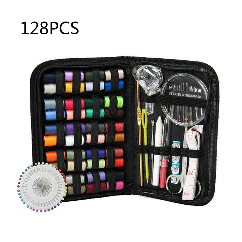 128pcs DIY Sewing Box Multi-function Travel Sewing Kit Needle Thread Threader Tape Scissor Storage Bag
128pcs DIY Sewing Box Multi-function Travel Sewing Kit Needle Thread Threader Tape Scissor Storage Bag