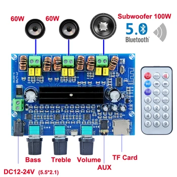2*60W+100W Bluetooth 5.0 TPA3116D2 Power Subwoofer Amplifier Board 2.1 TPA3116 Audio Stereo Equalizer AUX TF Remote Class D Amp
2*60W+100W Bluetooth 5.0 TPA3116D2 Power Subwoofer Amplifier Board 2.1 TPA3116 Audio Stereo Equalizer AUX TF Remote Class D Amp