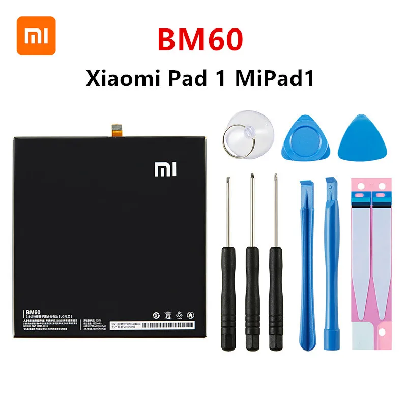 Xiao mi 100% Orginal BM60 6520mAh Battery For Xiaomi Pad 1 Mipad 1 A0101 BM60 High Quality Tablet Replacement Batteries +Tools
Xiao mi 100% Orginal BM60 6520mAh Battery For Xiaomi Pad 1 Mipad 1 A0101 BM60 High Quality Tablet Replacement Batteries +Tools