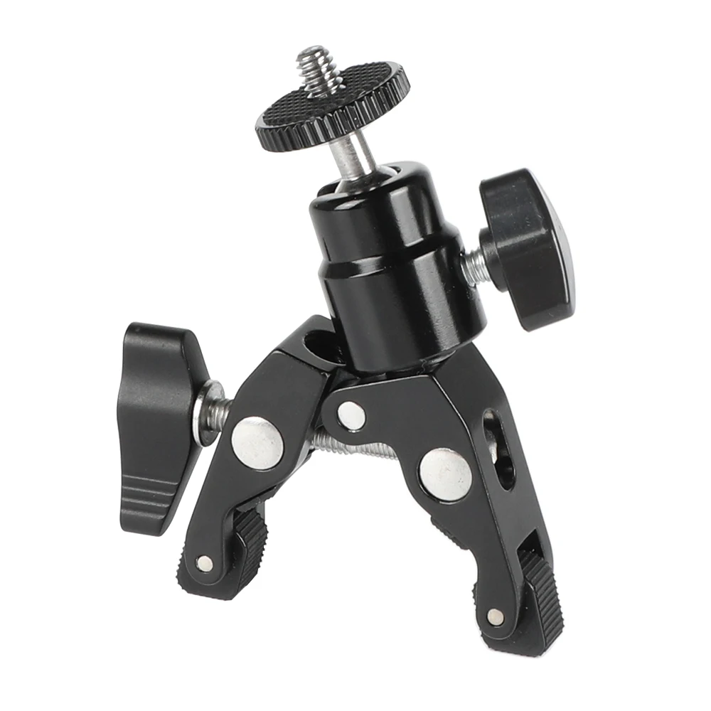 HDRIG Robust Super Clamp 1/4"-20 Thread Ball Head Holder Pipe Clip Rod Clamp for Photographic Flashlight Support
HDRIG Robust Super Clamp 1/4"-20 Thread Ball Head Holder Pipe Clip Rod Clamp for Photographic Flashlight Support