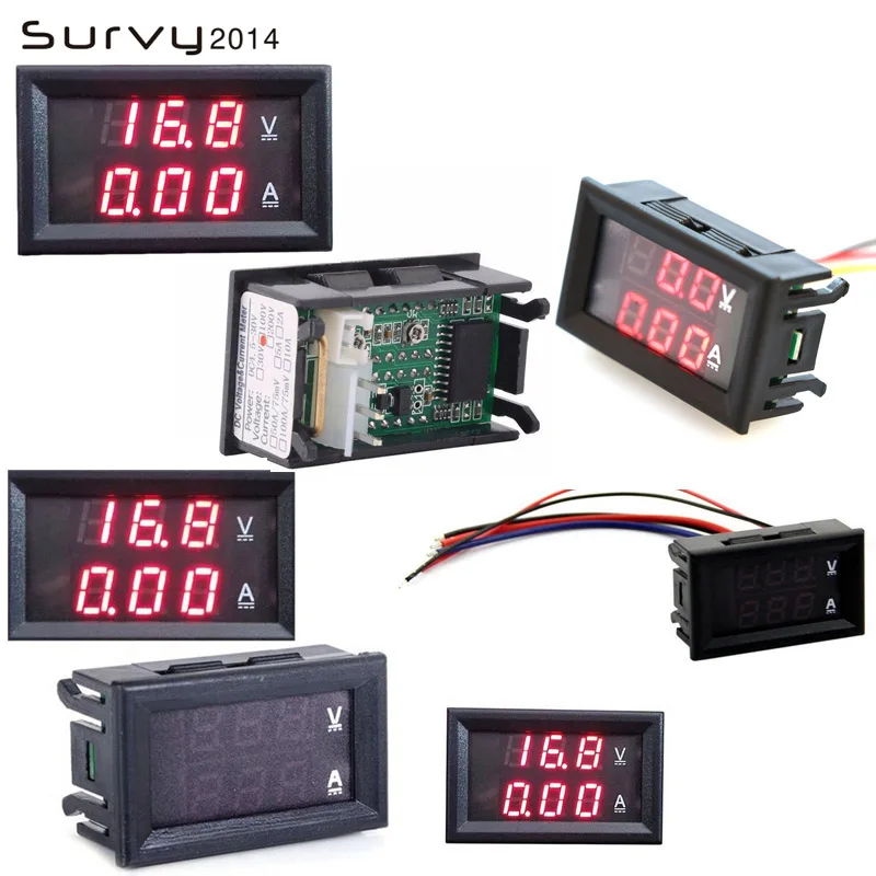 Digital DC Voltmeter Ammeter 100V 5/10/20 / 50A Power Supply Red Red LED Dual Display Electronic Product Accessories
Digital DC Voltmeter Ammeter 100V 5/10/20 / 50A Power Supply Red Red LED Dual Display Electronic Product Accessories