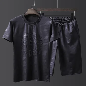 Mens Tracksuit Elastic Waist O-Neck Pockets Sweat Suits Men Short Print 2 Piece Set Sweatsuit Men Clothes 2020 Causal Clothes
Mens Tracksuit Elastic Waist O-Neck Pockets Sweat Suits Men Short Print 2 Piece Set Sweatsuit Men Clothes 2020 Causal Clothes