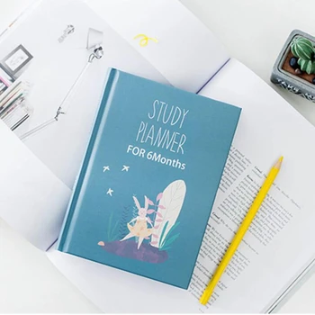 Cute Cartoon Study Planner Notebook with Color Page Student 6 Months Plan Diary Wish Goal List Notepad School Stationery Gift
Cute Cartoon Study Planner Notebook with Color Page Student 6 Months Plan Diary Wish Goal List Notepad School Stationery Gift