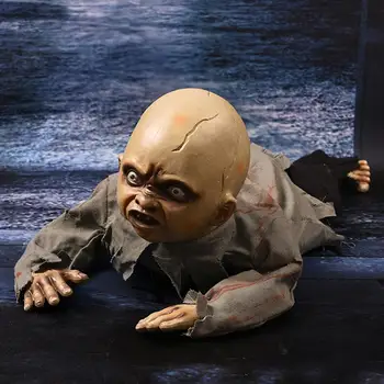 Halloween Scary LED Crawling Zombie Ghost Animated Crawling Baby Ghost Doll Mini Figurines Prop Halloween Party Decoration 
Halloween Scary LED Crawling Zombie Ghost Animated Crawling Baby Ghost Doll Mini Figurines Prop Halloween Party Decoration
