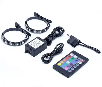 RGB Magnetic LED Light Strip Full Kit for PC Computer Case, Fixed by Powerful Magnet, Multi Function Remote Included 2 LED Strip 
RGB Magnetic LED Light Strip Full Kit for PC Computer Case, Fixed by Powerful Magnet, Multi Function Remote Included 2 LED Strip