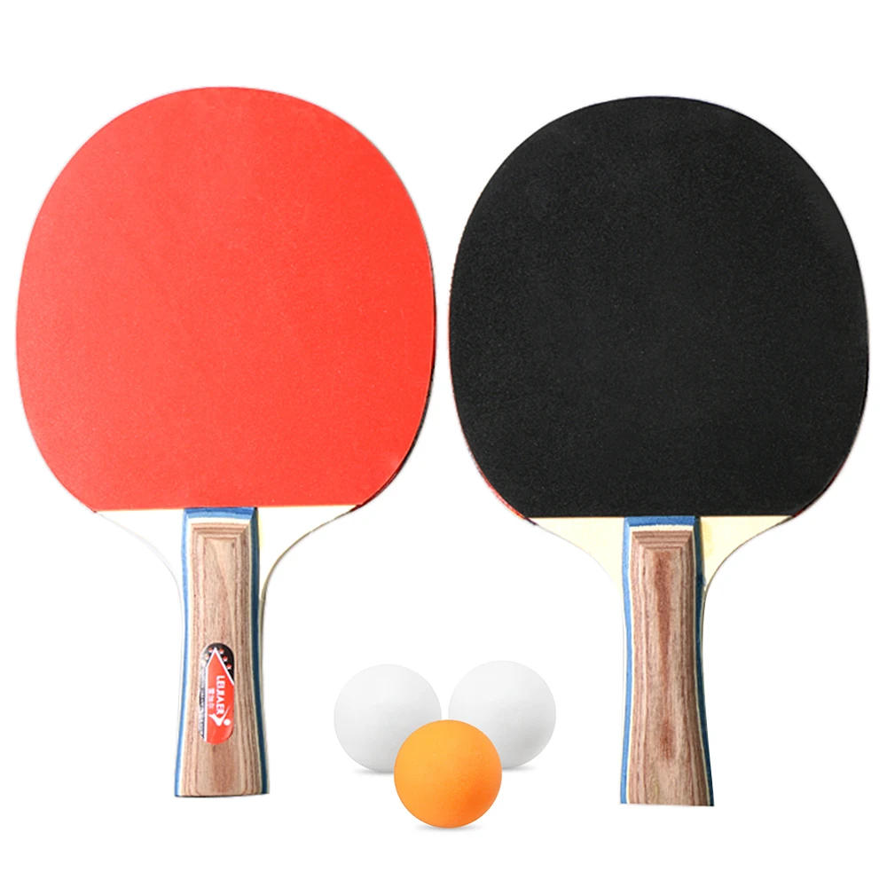2pcsllot Table Tennis Bat Racket Double Face Pimples In Long Short Handle Ping Pong Paddle Racket Set With Bag 3 Balls Table Tennis Rackets Aliexpress