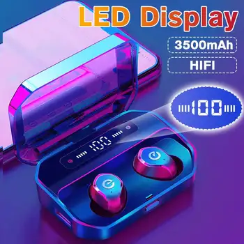 IPX7 Waterproof 3500 mah Large Capacity In-ear Wireless headphones Power Display Fingerprint Touch Function With Charging Case
IPX7 Waterproof 3500 mah Large Capacity In-ear Wireless headphones Power Display Fingerprint Touch Function With Charging Case