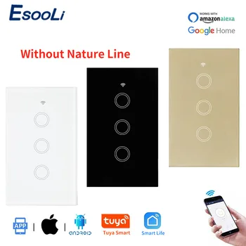 EsooLi US Standard Tuya APP Control Wifi Smart Automation Wall Touch Switch Wireless Glass Panel 3 Gang 1 Way Single Fire Line
EsooLi US Standard Tuya APP Control Wifi Smart Automation Wall Touch Switch Wireless Glass Panel 3 Gang 1 Way Single Fire Line