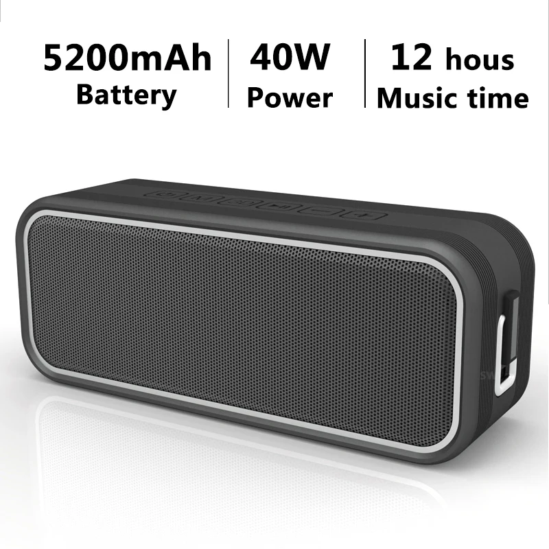 40W 5200mAh Bluetooth Speaker 3D Surround Sound IPX7 Waterproof Dual Driver BoomBox Subwoofer Column Music Center AUX TF Card
40W 5200mAh Bluetooth Speaker 3D Surround Sound IPX7 Waterproof Dual Driver BoomBox Subwoofer Column Music Center AUX TF Card