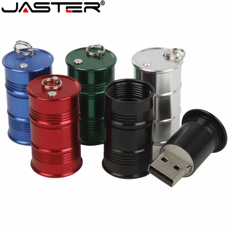 

JASTER metal oil tank USB Flash Drives oil bottle pendrive 64GB 32GB 16G 8G 4GB Pen Drive memory stick pendriver U disk