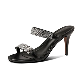 Women Genuine leather High Heels slippers Sexy Peep Toe Prom Dancing Shoes Woman Ladies Spring Summer New Shoes
Women Genuine leather High Heels slippers Sexy Peep Toe Prom Dancing Shoes Woman Ladies Spring Summer New Shoes