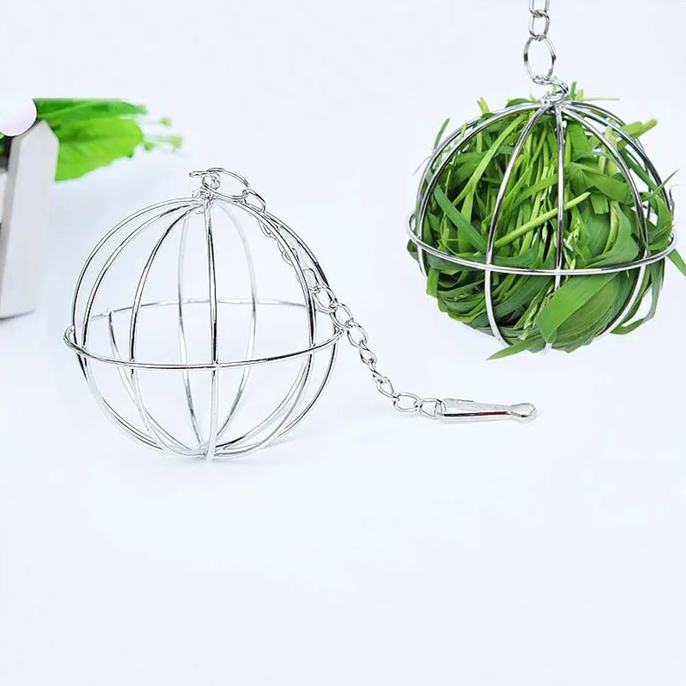 1Pcs Rabbit Grass Ball Stainless Steel Rat Hamster Hanging Rack Food Dispenser Bunny Feeder Feed Trough Hay Pet Toy Supplies 1Pcs Rabbit Grass Ball Stainless Steel Rat Hamster Hanging Rack Food Dispenser Bunny Feeder Feed Trough Hay Pet Toy Supplies