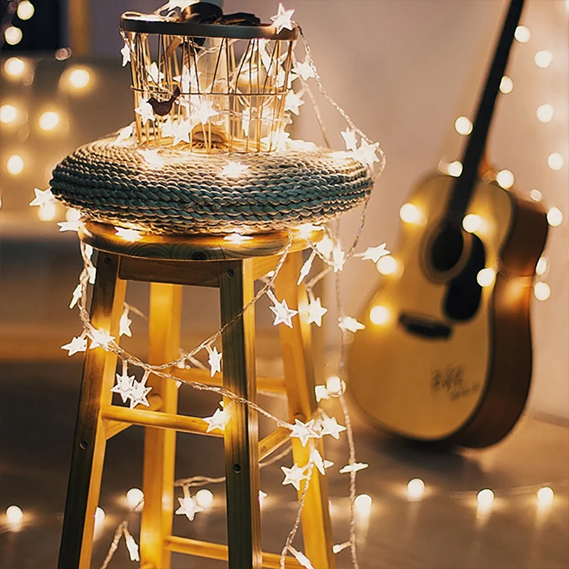 Fairy Lights 10M/20M/30M Snowflake Star Ball Christmas String Lights Garlands Outdoor For Room Wedding Party New Year Decoration Fairy Lights 10M/20M/30M Snowflake Star Ball Christmas String Lights Garlands Outdoor For Room Wedding Party New Year Decoration