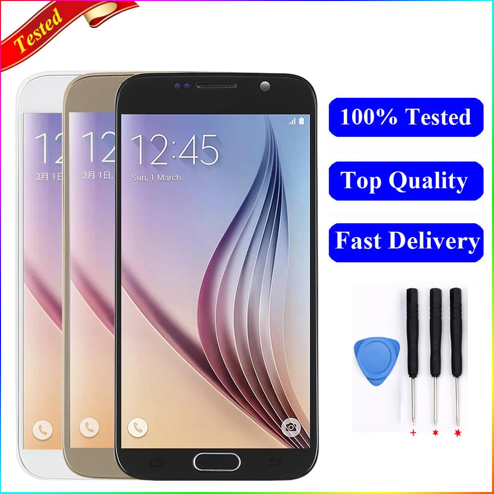 For SAMSUNG Galaxy S6 Screen G920 G920F LCD Display Touch Screen Digitizer without Frame Replacement For Samsung S6 LCD Display
For SAMSUNG Galaxy S6 Screen G920 G920F LCD Display Touch Screen Digitizer without Frame Replacement For Samsung S6 LCD Display