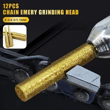 12PCS Diamond Chainsaw Sharpener Titanium 4/4.8/5.5mm Coated High Hardness File Grinding Polishing Tool for Electric Chain Saw
12PCS Diamond Chainsaw Sharpener Titanium 4/4.8/5.5mm Coated High Hardness File Grinding Polishing Tool for Electric Chain Saw
