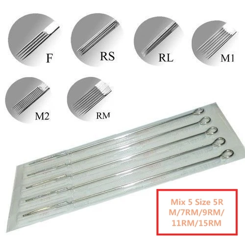 50PCS Professional Tattoo Needles 5RM 7RM 9RM 11RM 15RM Size Disposable Assorted Sterile Tattoo Needles 0.35mm
50PCS Professional Tattoo Needles 5RM 7RM 9RM 11RM 15RM Size Disposable Assorted Sterile Tattoo Needles 0.35mm