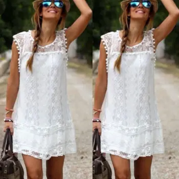 Meihuida Women Sexy Solid O-Neck Lace Ruffles Mini Dresses Summer Casual Short Sleeve Holiday Short Mini Dress 
Meihuida Women Sexy Solid O-Neck Lace Ruffles Mini Dresses Summer Casual Short Sleeve Holiday Short Mini Dress