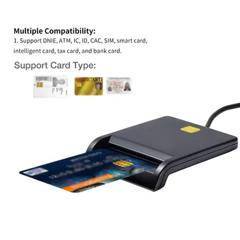 USB 2.0 Card Reader CAC ID Bank Card Sim Card Clone Connector Card Reader Adapter For PC Computer Laptop Accessories
USB 2.0 Card Reader CAC ID Bank Card Sim Card Clone Connector Card Reader Adapter For PC Computer Laptop Accessories