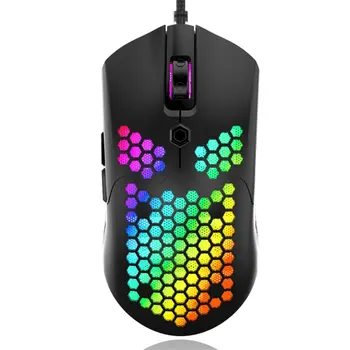 M5 Hollow-out Honeycomb Shell Gaming Mouse Backlit Light Wired Mice RGB with 7 Buttons for Game Lovers USB Colourful PAW3325 ABS
M5 Hollow-out Honeycomb Shell Gaming Mouse Backlit Light Wired Mice RGB with 7 Buttons for Game Lovers USB Colourful PAW3325 ABS