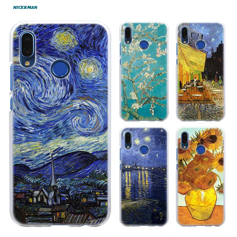 Чехол Sky Van Gogh для Huawei P20 P30 P40 Lite E P Smart Plus 2019 Smart2020 прозрачный жесткий чехол из