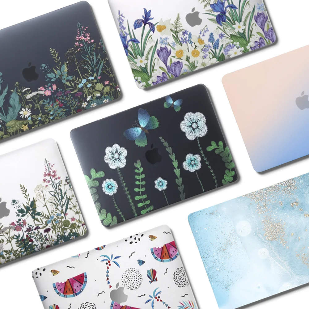 Мрамор FlowerPattern ноутбук чехол крышка клавиатуры для Новые 3DMacBook Air 13 2019 Pro11 3 15 16
