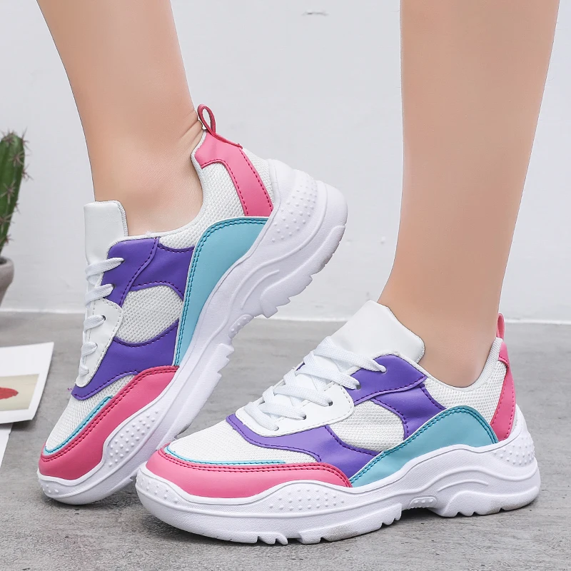 2019 Women's Casual Breathable Sneakers Female Daddy Chunky Fashion Shoes Thicker Sole Increase Non-slip Walking Sports Shoes 
2019 Women's Casual Breathable Sneakers Female Daddy Chunky Fashion Shoes Thicker Sole Increase Non-slip Walking Sports Shoes