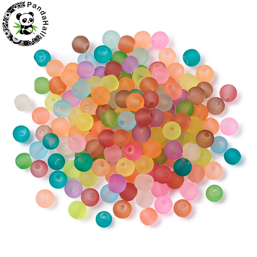 Transparent Glass Bead Strands, Frosted, Round, Blue, 6mm, Hole: 1.3~1.6mm; about 140pcs/strand, 31.4" 
Transparent Glass Bead Strands, Frosted, Round, Blue, 6mm, Hole: 1.3~1.6mm; about 140pcs/strand, 31.4"