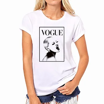 Vogue Beauty Print T Shirt Women Short Sleeve O Neck Loose Tshirt 2020 Summer Women Tee Shirt Tops Camisetas Mujer
Vogue Beauty Print T Shirt Women Short Sleeve O Neck Loose Tshirt 2020 Summer Women Tee Shirt Tops Camisetas Mujer