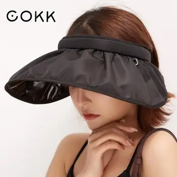 COKK Hats For Women Summer Beach Hat Sun Visor Caps Solid Color Folding Ladies Hats Solid Color Sun Protection Empty Top Chapeu
COKK Hats For Women Summer Beach Hat Sun Visor Caps Solid Color Folding Ladies Hats Solid Color Sun Protection Empty Top Chapeu