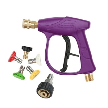 High Pressure Car Washing Auto Washer-Gun,5 Power Washer Quick Connect Nozzles Tips,M22 14 Swivel 3/8 inch Plug,3000 Psi,Purple
High Pressure Car Washing Auto Washer-Gun,5 Power Washer Quick Connect Nozzles Tips,M22 14 Swivel 3/8 inch Plug,3000 Psi,Purple