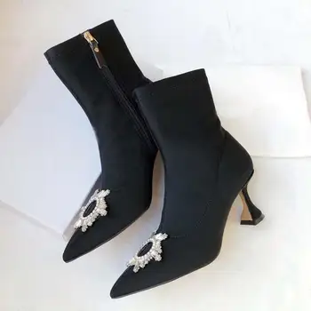 Ladies' new elastic boots, high-stretch Lycra fabric, super stretch without deformation
Ladies' new elastic boots, high-stretch Lycra fabric, super stretch without deformation