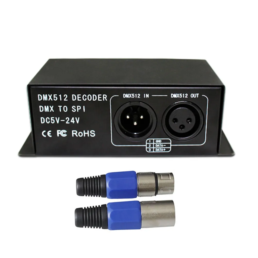 DMX512 Decoder SPI Controller DC 5V 12V 24V DMX to SPI Converter Controller for WS2811 WS2801 LPD6803 HL1903 TM1809 LED Strips
DMX512 Decoder SPI Controller DC 5V 12V 24V DMX to SPI Converter Controller for WS2811 WS2801 LPD6803 HL1903 TM1809 LED Strips