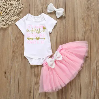 My 1st Mother's Day Newborn Baby Girl Clothes Set 3pcs Bodysuit Tutu Skirt Bow Headband Outfits Suit Summer Cute Princess 0-12M
My 1st Mother's Day Newborn Baby Girl Clothes Set 3pcs Bodysuit Tutu Skirt Bow Headband Outfits Suit Summer Cute Princess 0-12M